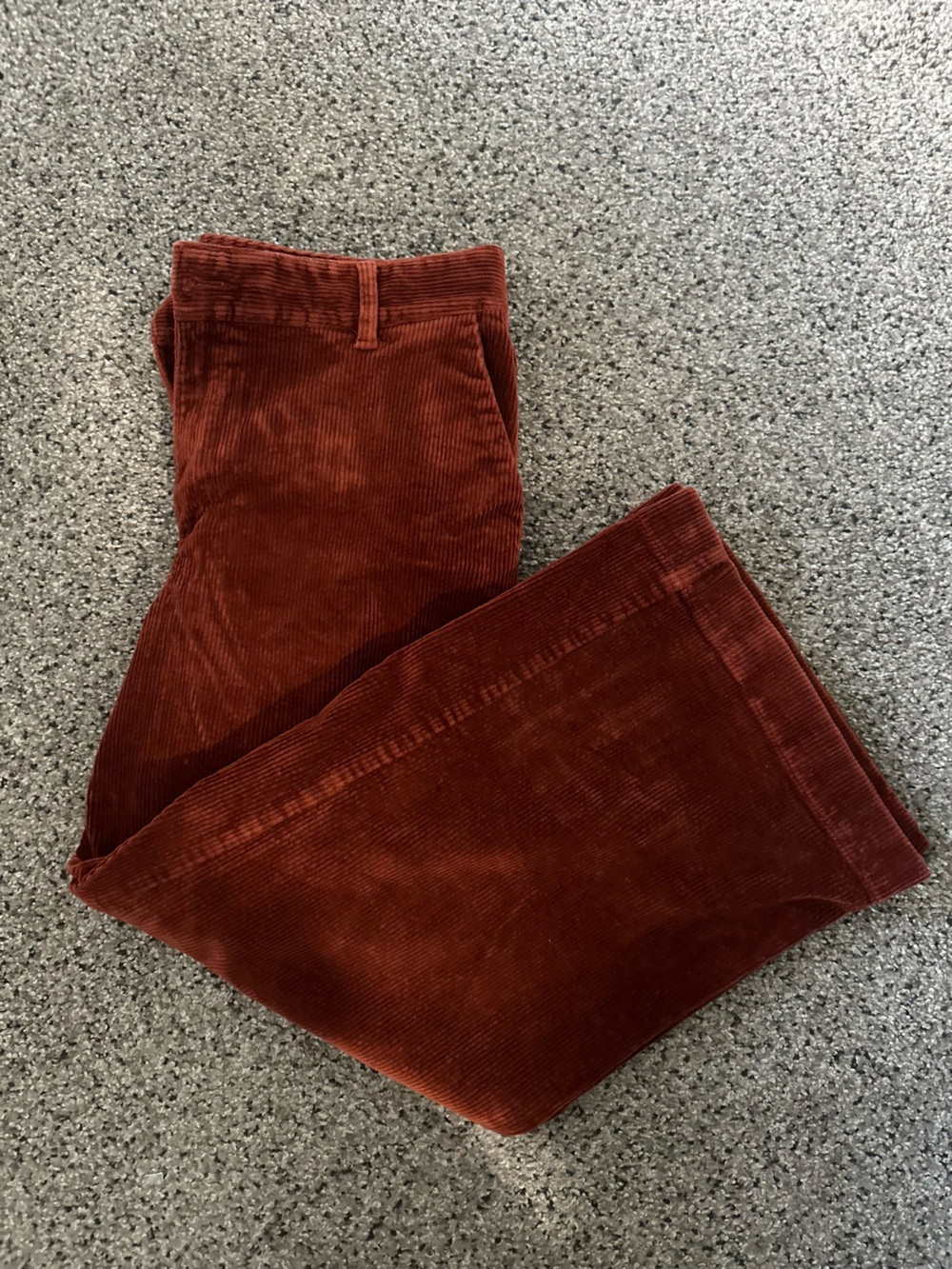 LOFT Wide-Leg Corduroy Pants in Burnt Orange